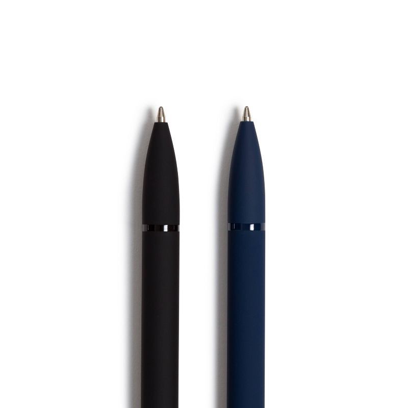 slide 6 of 6, U Brands 4pk Ballpoint Pens Monterey Soft Touch 2 Black 2 Blue, 4 ct