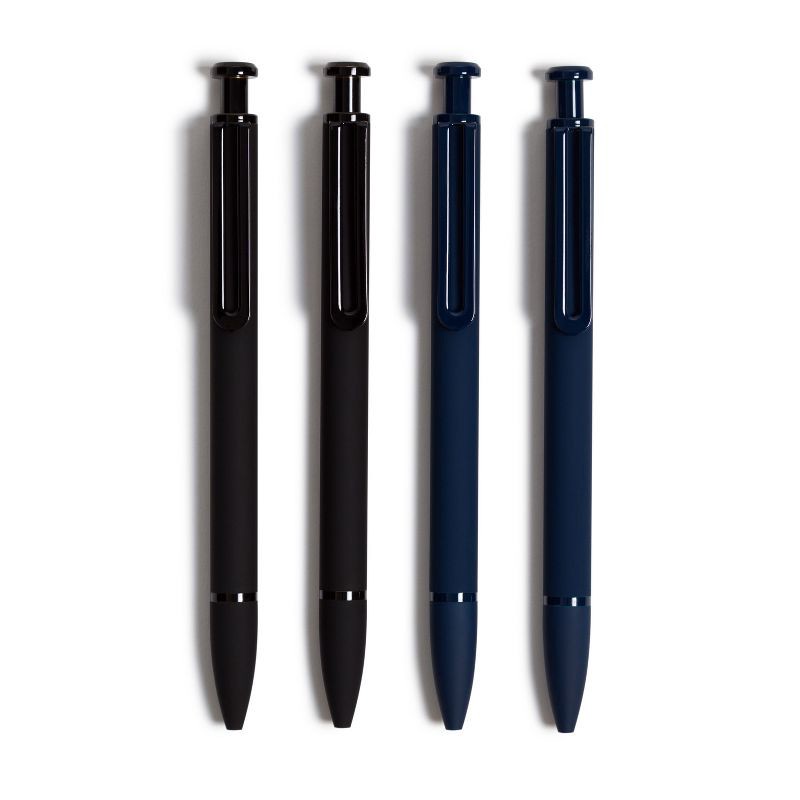 slide 1 of 6, U Brands 4pk Ballpoint Pens Monterey Soft Touch 2 Black 2 Blue, 4 ct