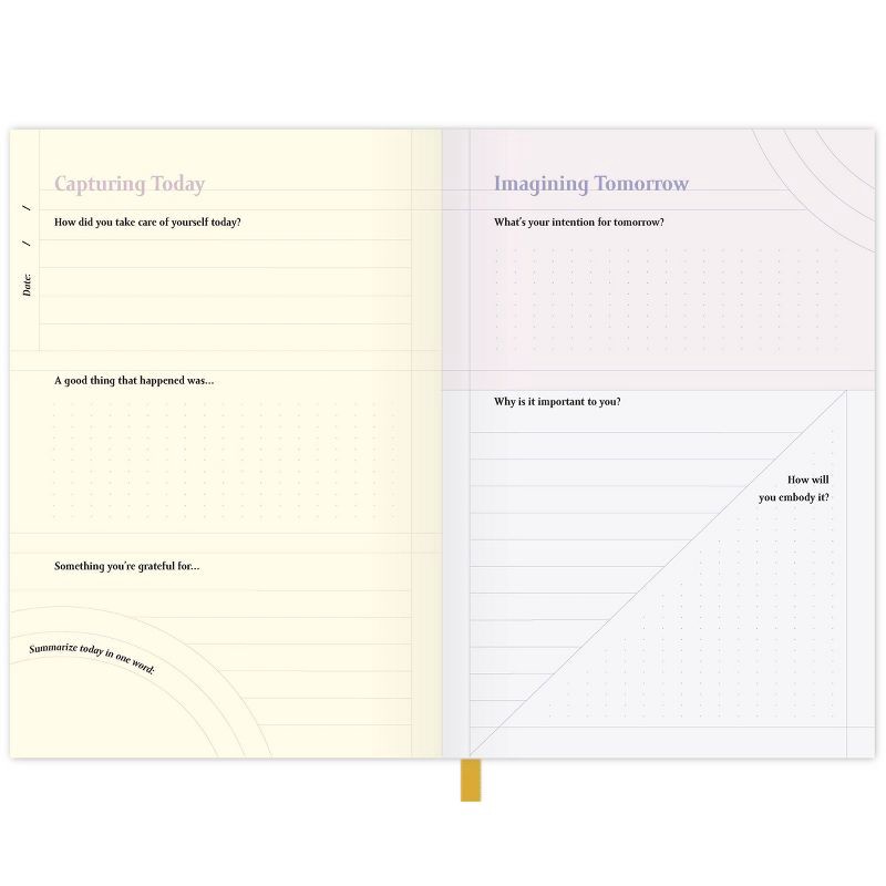 slide 5 of 6, Guided Journal Softcover Sewn Today with Intention - Green Inspired: Gratitude Notebook for Adults, 128 Pages, 5.5x8", 1 ct