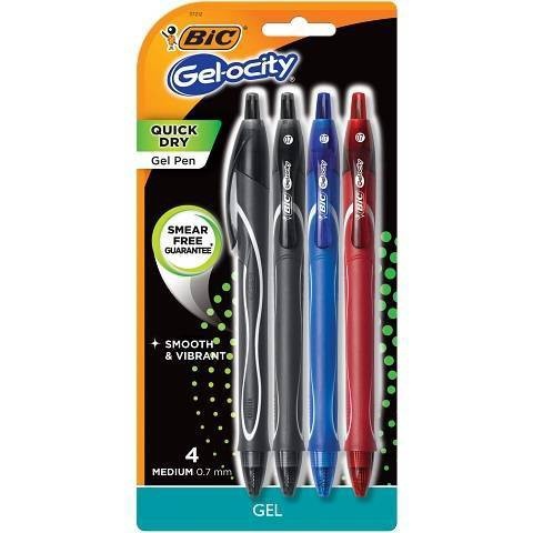 slide 1 of 4, BiC Gel Pens Gelocity Quick Dry Business, 4 ct
