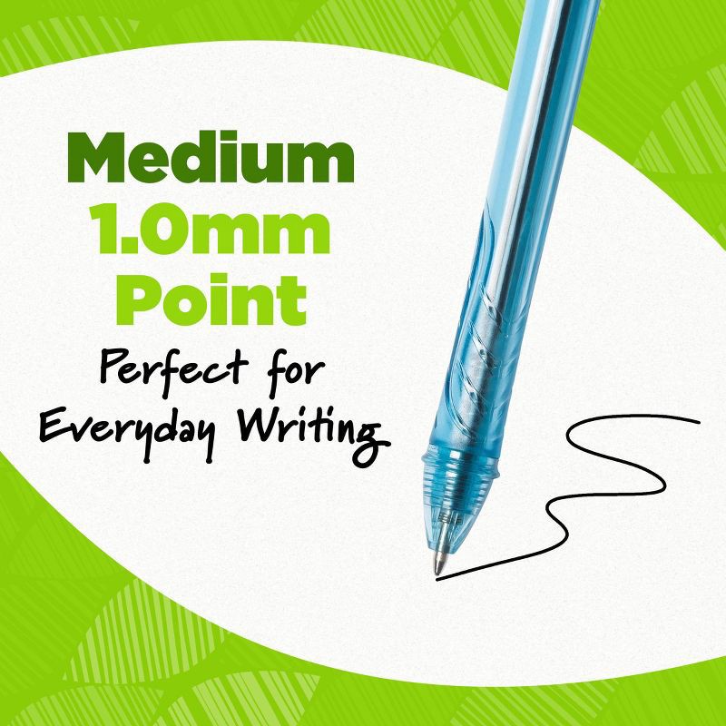 slide 3 of 7, BiC 4pk ECOlutions Retractable Ballpoint Pens Black Ink: Medium Point, Quick Drying, Stationery & Office Supplies, 4 ct