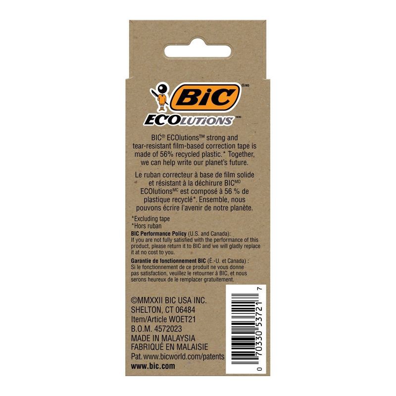 slide 2 of 6, BiC 2pk ECOlutions Correction Tape, 2 ct