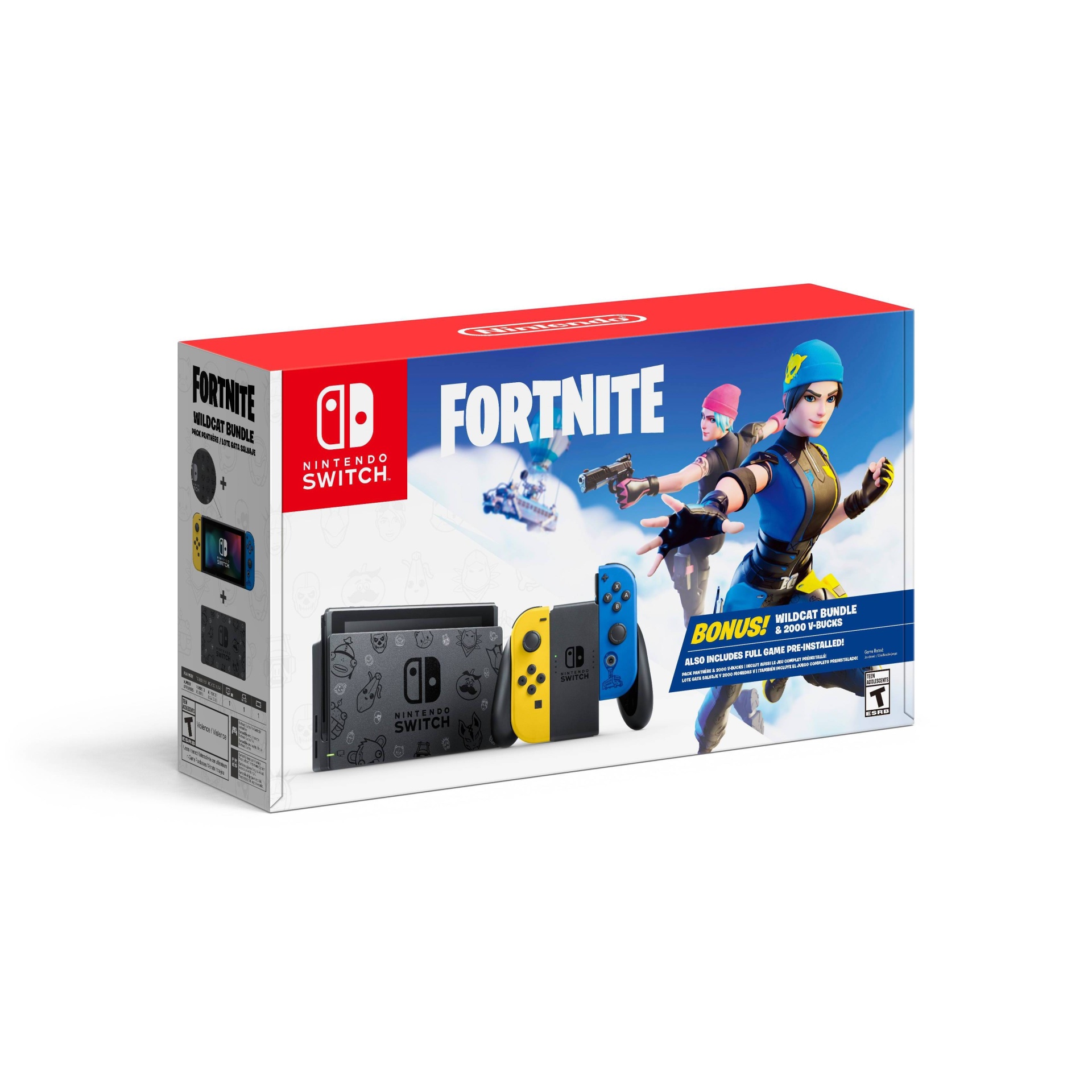 slide 1 of 6, Nintendo Switch Fortnite Edition with Yellow and Blue Joy-Con, 1 ct