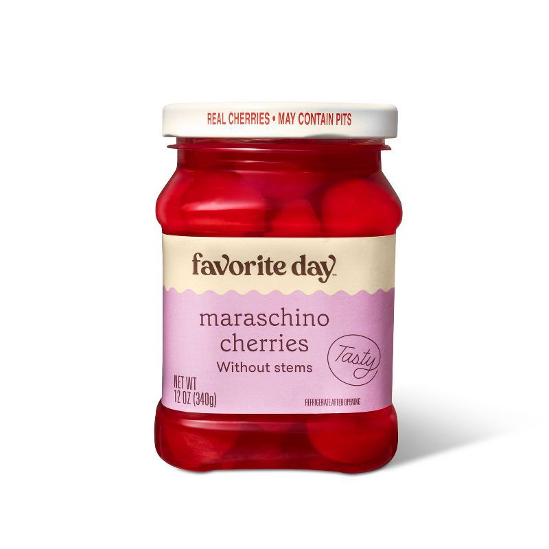 slide 1 of 3, Maraschino Cherries without Stems - 12oz - Favorite Day™, 12 oz