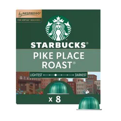 Starbucks by Nespresso Vertuo Line Pods Medium Roast Coffee Pike Place Roast - 8ct