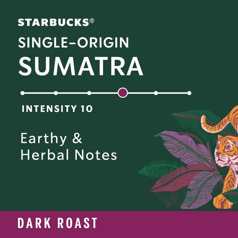 slide 5 of 10, Starbucks by Nespresso Vertuo Line Pods Dark Roast Coffee Single-Origin Sumatra - 8ct, 8 ct