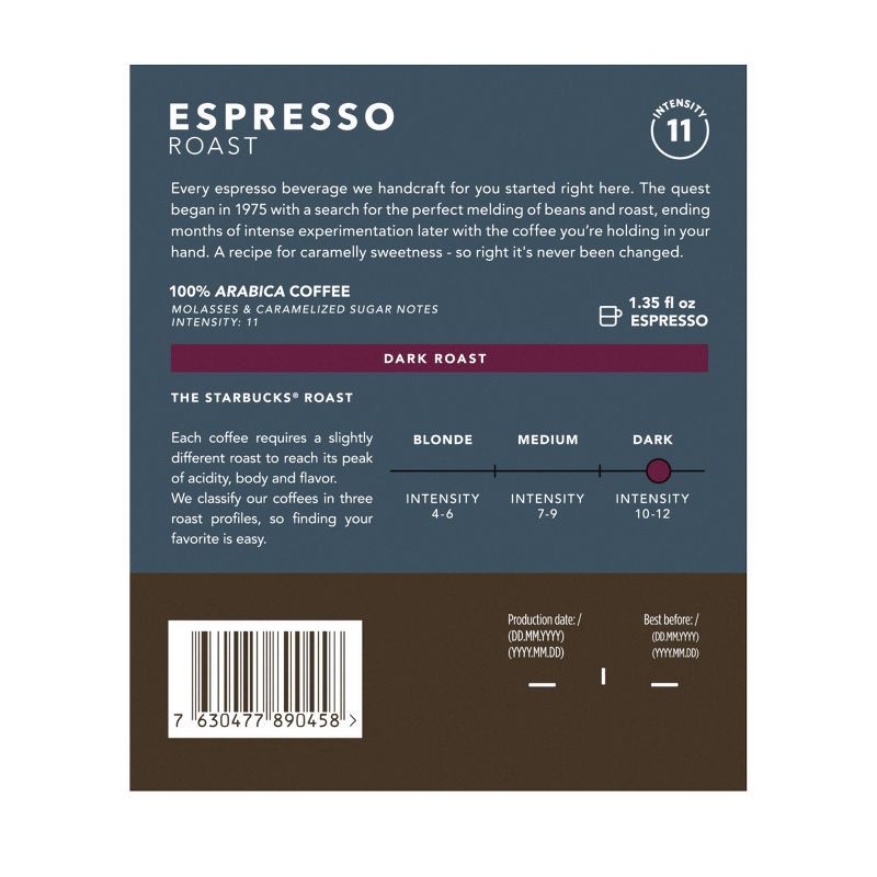 slide 2 of 6, Starbucks by Nespresso Vertuo Line Pods Dark Roast Coffee Espresso Roast - 10ct, 10 ct