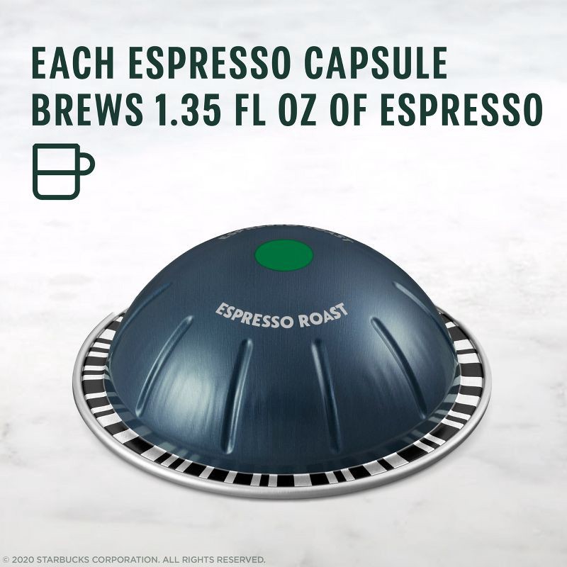 slide 6 of 9, Starbucks by Nespresso Vertuo Line Pods Dark Roast Coffee Espresso Roast - 10ct, 10 ct