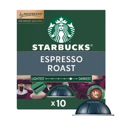 Starbucks by Nespresso Vertuo Line Pods Dark Roast Coffee Espresso Roast - 10ct