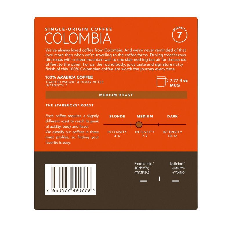 slide 2 of 6, Starbucks by Nespresso Vertuo Line Pods Medium Roast Coffee Single-Origin Colombia - 8ct, 8 ct