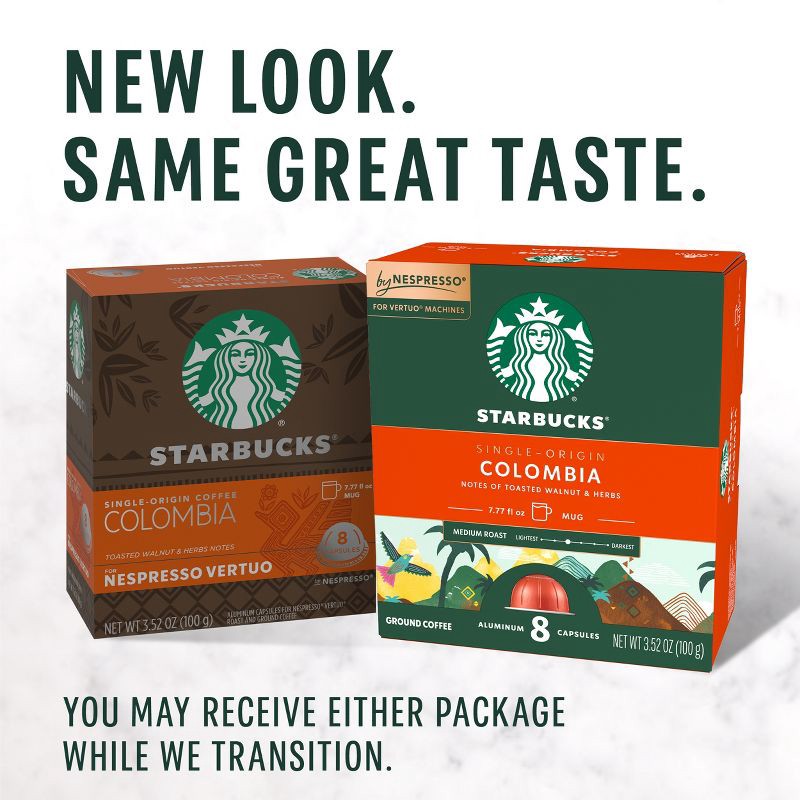 slide 3 of 10, Starbucks by Nespresso Vertuo Line Pods Medium Roast Coffee Single-Origin Colombia - 8ct, 8 ct
