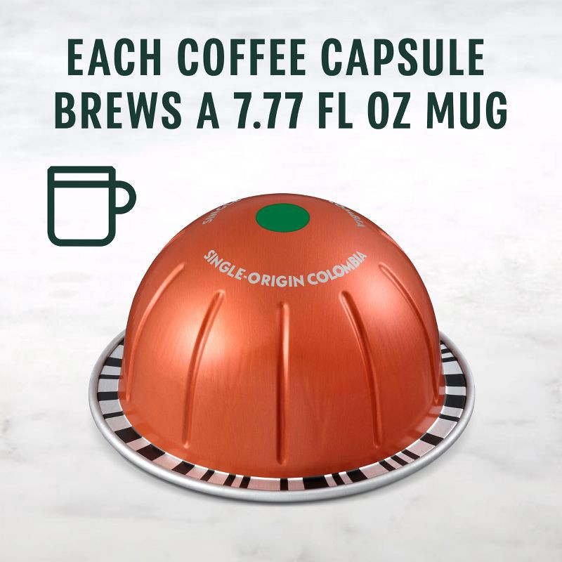 slide 6 of 10, Starbucks by Nespresso Vertuo Line Pods Medium Roast Coffee Single-Origin Colombia - 8ct, 8 ct