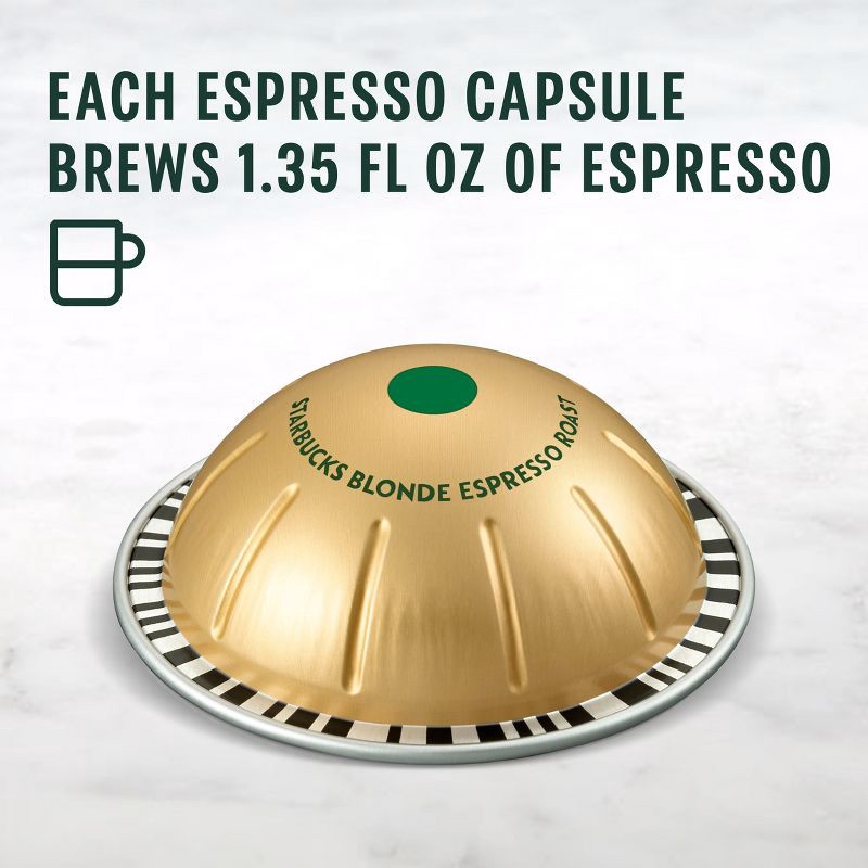 slide 6 of 10, Starbucks by Nespresso Vertuo Line Pods Light Roast Coffee Blonde Espresso Roast - 10ct, 10 ct