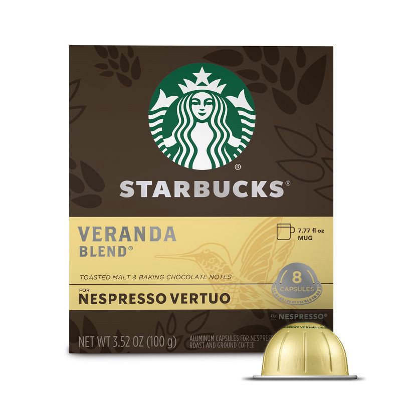 slide 1 of 6, Starbucks by Nespresso Vertuo Line Pods Starbucks Blonde Roast Coffee Veranda Blend - 8ct, 8 ct