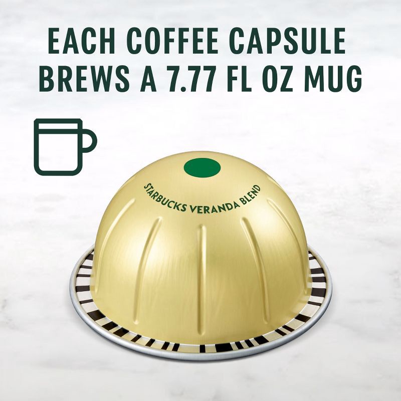 slide 6 of 10, Starbucks by Nespresso Vertuo Line Pods Starbucks Blonde Roast Coffee Veranda Blend - 8ct, 8 ct