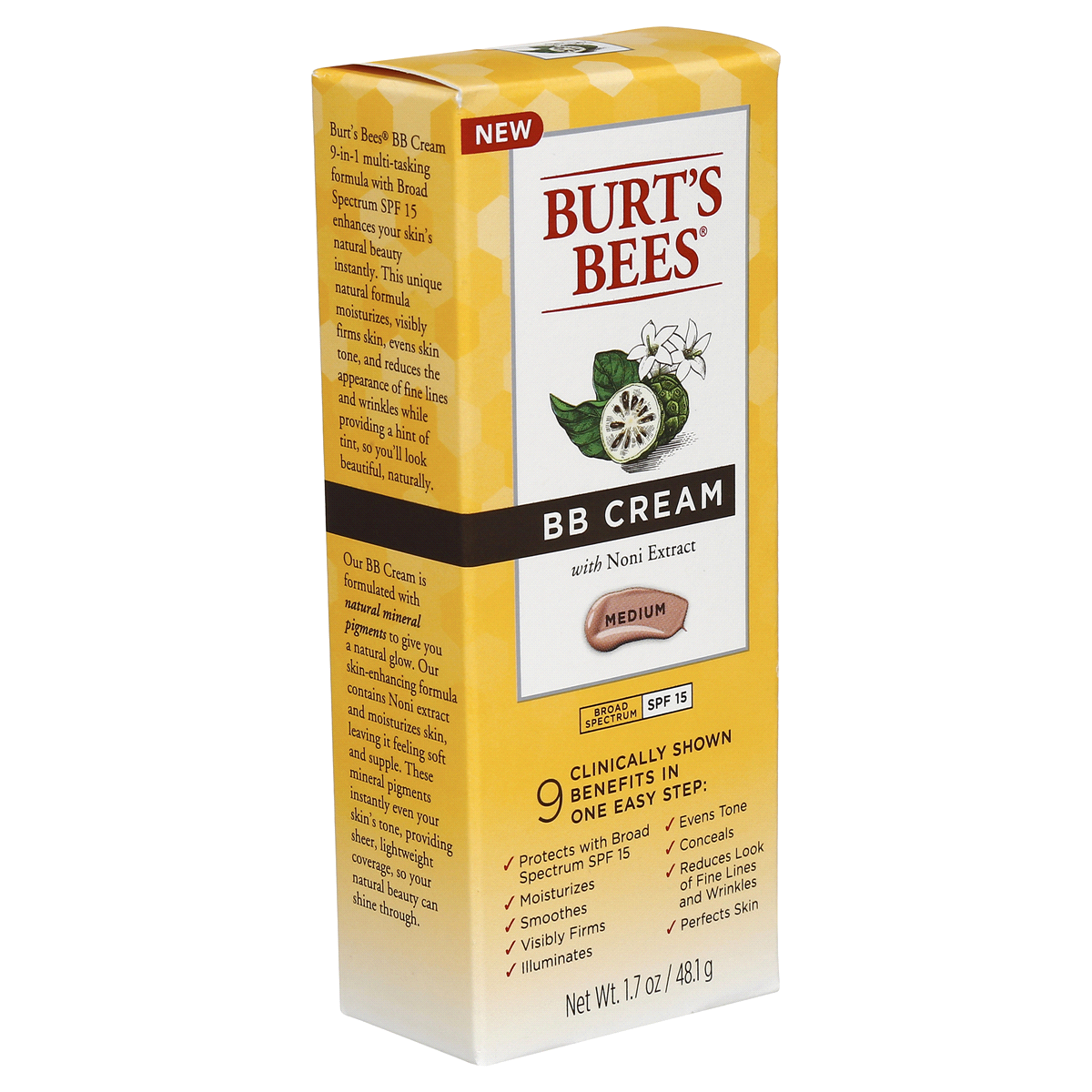 slide 2 of 7, Burt's Bees Spf 15 Medium Bb Cream, 1.7 oz