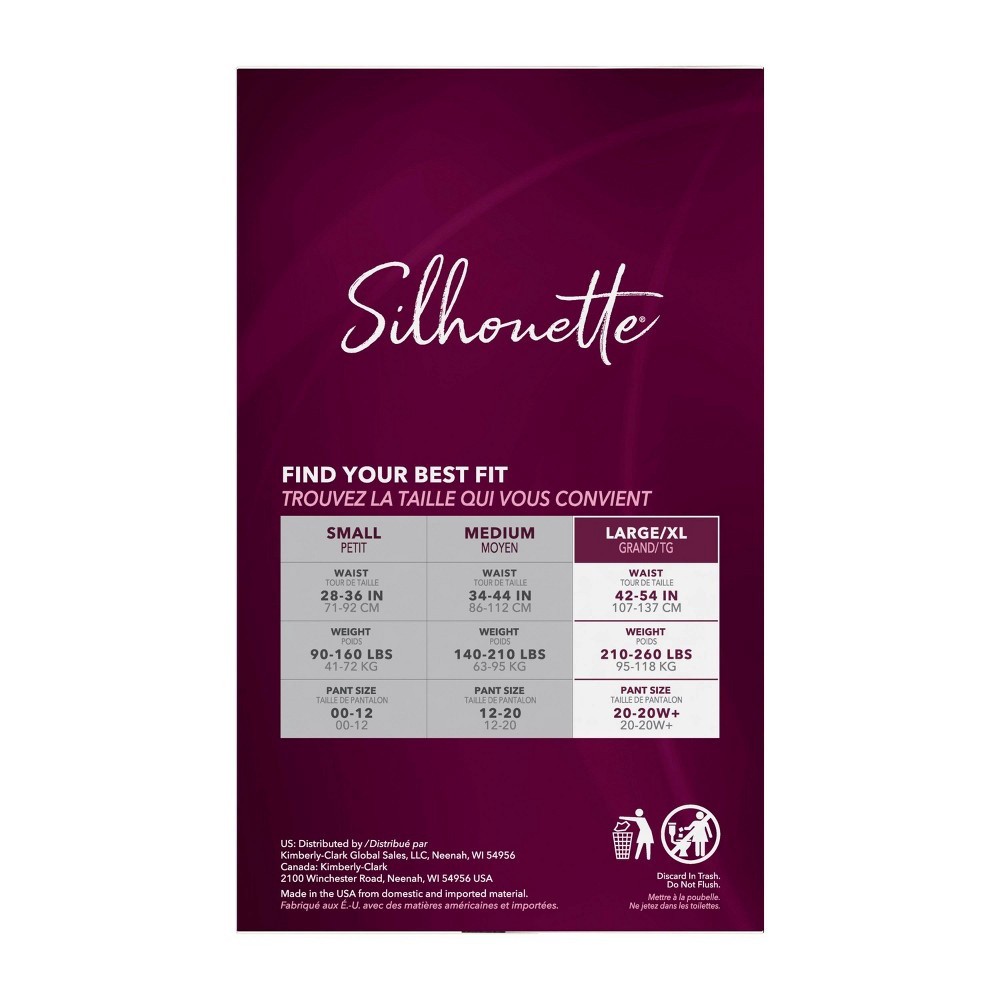 slide 3 of 10, Depend Silhouette Maximum Absorbency Underwear Large/Extra Large 12 Count, 12 ct