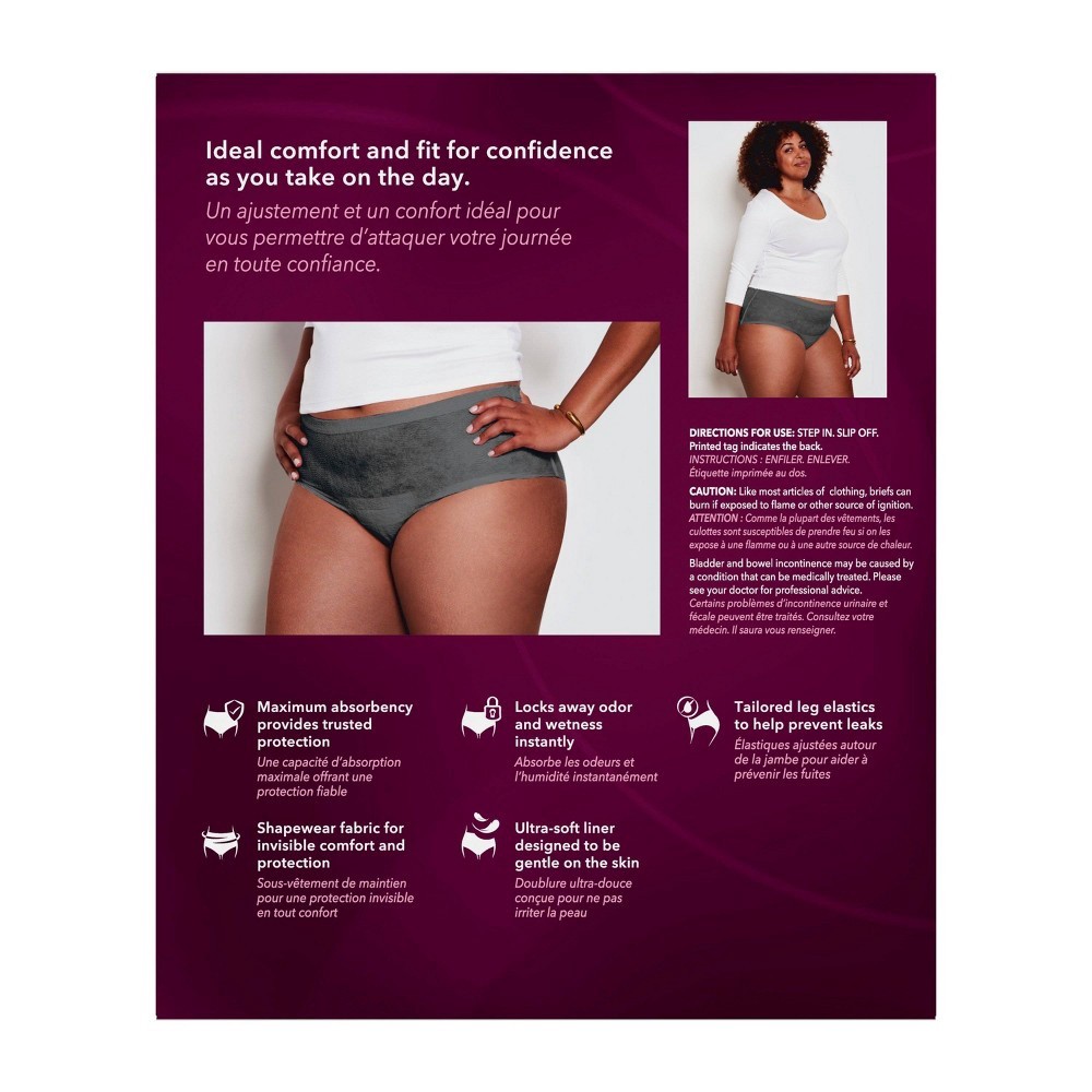 slide 4 of 10, Depend Silhouette Maximum Absorbency Underwear Large/Extra Large 12 Count, 12 ct