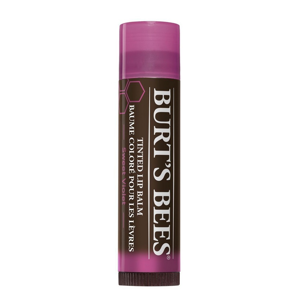 slide 5 of 8, Burt's Bees Sweet Violet Tinted Lip Balm, 0.15 oz