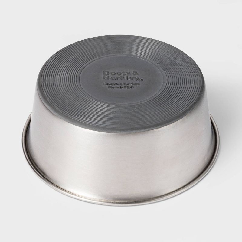 slide 2 of 3, Non-Skid Stainless Steel Dog Bowl - 4 Cup - Boots & Barkley™, 1 ct