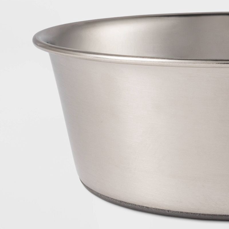 slide 3 of 3, Non-Skid Stainless Steel Dog Bowl - 4 Cup - Boots & Barkley™, 1 ct