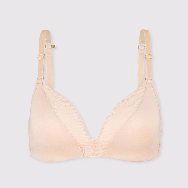 slide 5 of 9, All.You.LIVELY All.You. LIVELY Women's All Day Deep V No Wire Bra - Toasted Almond 34B, 1 ct