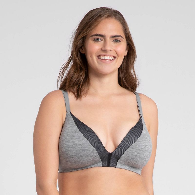 All.You.LIVELY All.You. LIVELY Women's All Day Deep V No Wire Bra - Heather Gray  38DD 1 ct