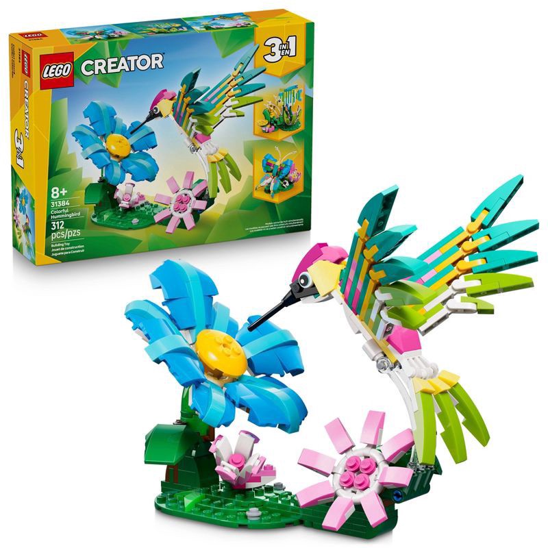 slide 1 of 6, LEGO Creator 3 in1 Wild Animals: Colorful Hummingbird 31384, 1 ct