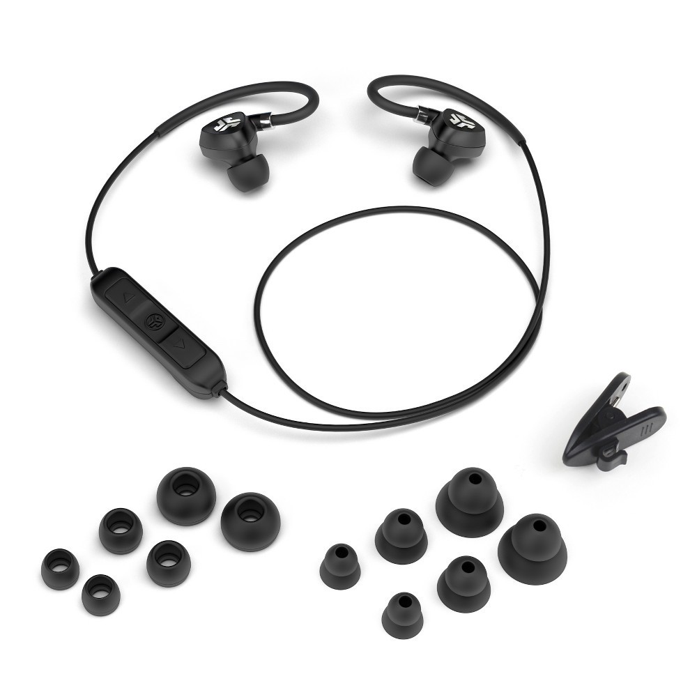 slide 3 of 5, JLab Fit Sport Bluetooth Wireless Earbuds - Black, 1 ct