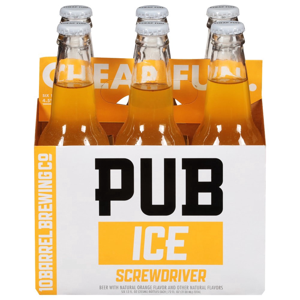 slide 3 of 4, 10 Barrel Brewing Co. Pub Ice Screwdriver Beer 6 - 12 fl oz Bottles, 6 ct; 12 oz