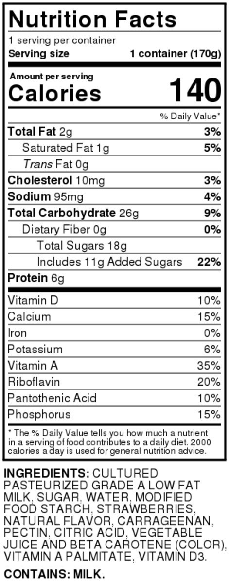 slide 4 of 9, Food Club Strawberry Blended Lowfat Yogurt, 6 oz