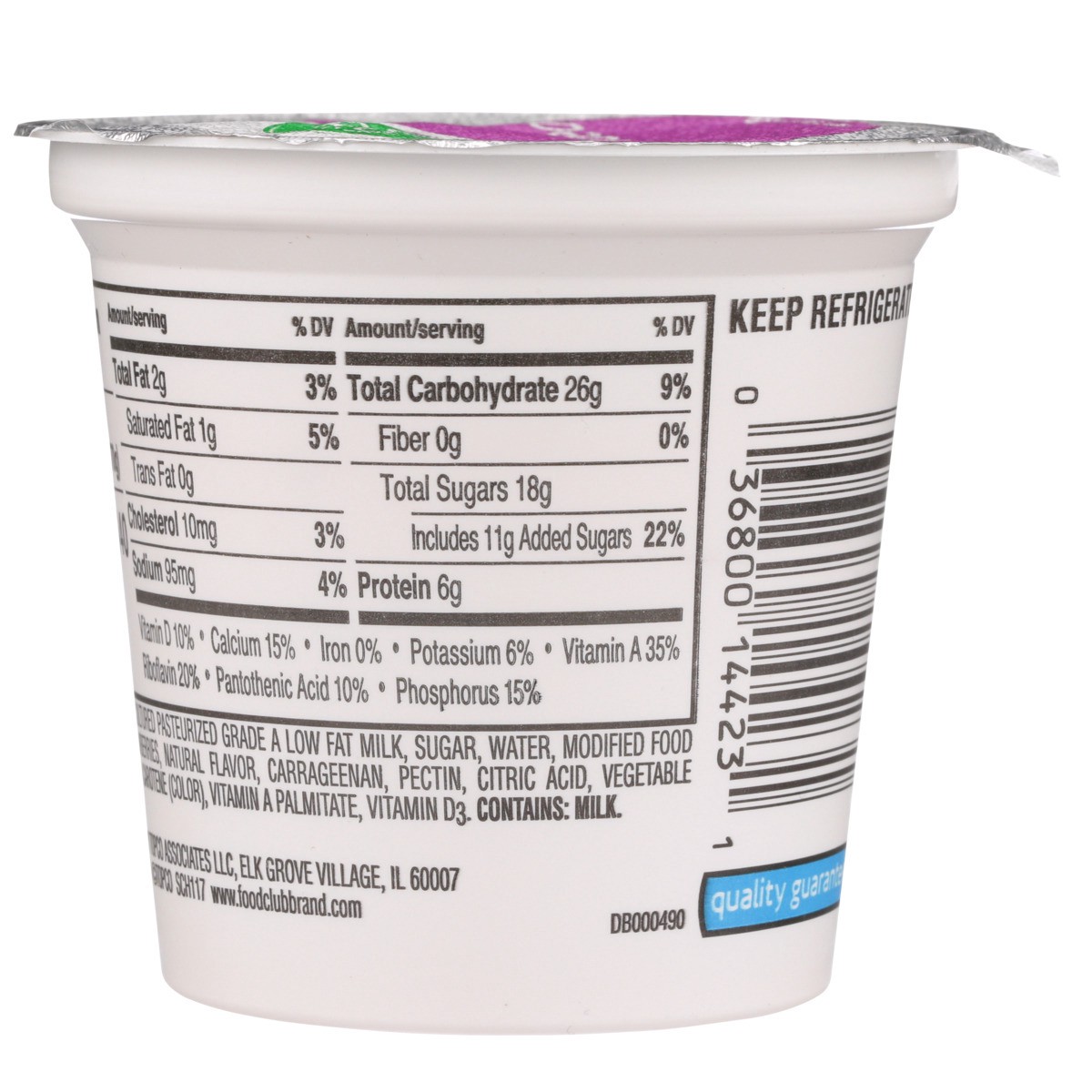 slide 9 of 9, Food Club Strawberry Blended Lowfat Yogurt, 6 oz