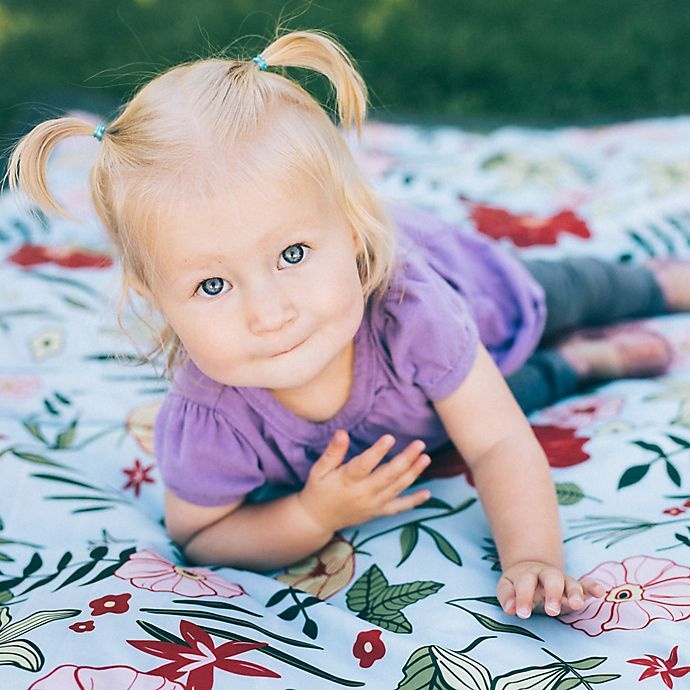 slide 4 of 5, Little Unicorn Primrose Outdoor Blanket - Teal/Red, 60 in x 84 in