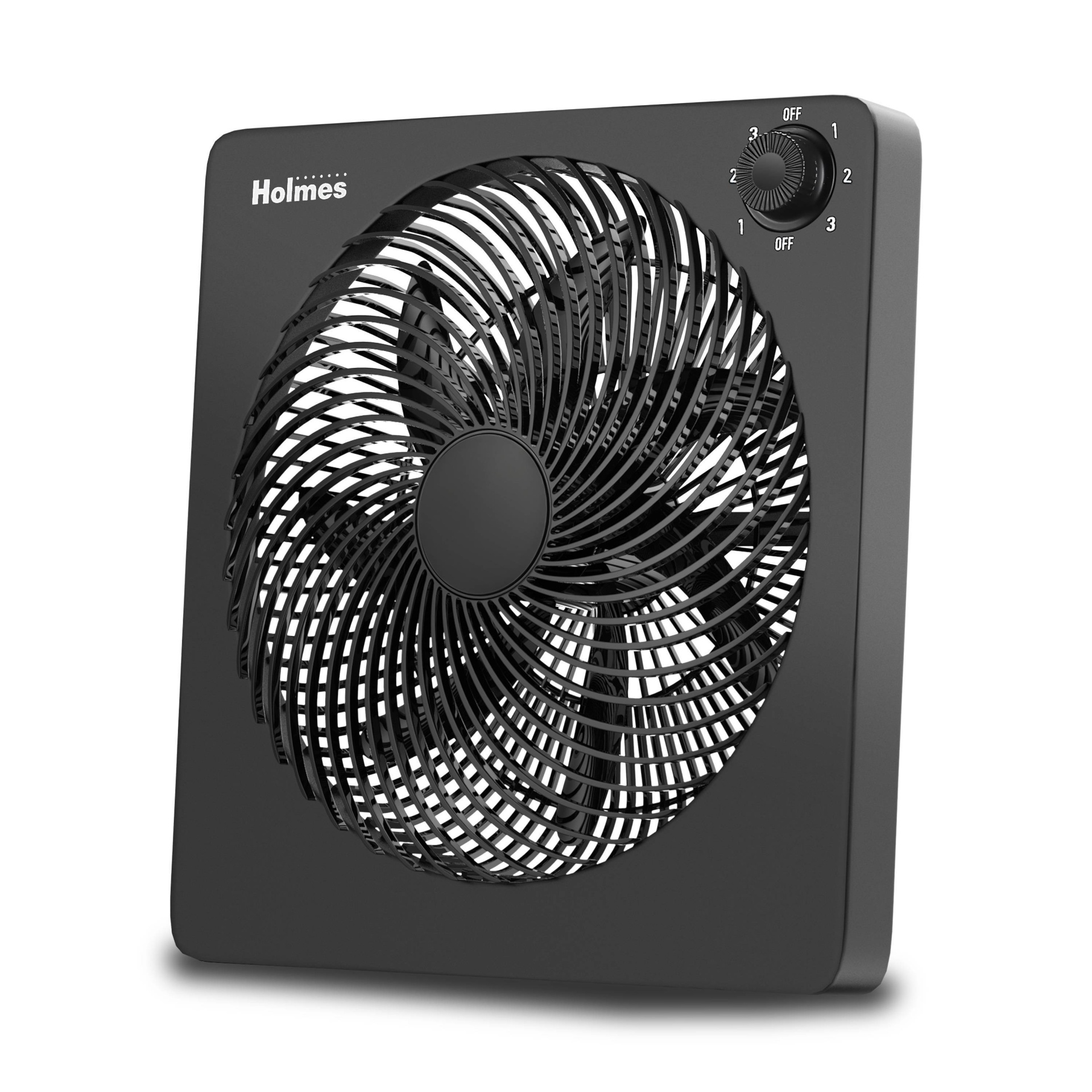 slide 1 of 11, Holmes 10" 3-Speed Rechargeable Battery Portable Fan - Black, 1 ct