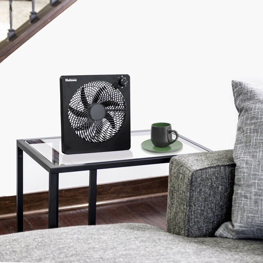 slide 7 of 11, Holmes 10" 3-Speed Rechargeable Battery Portable Fan - Black, 1 ct