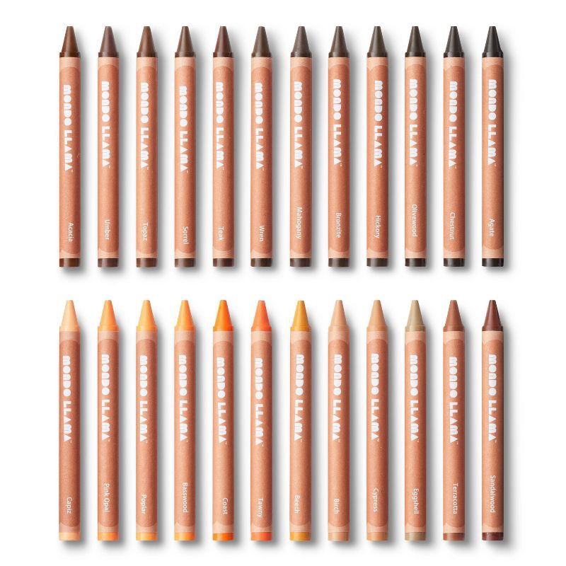 slide 2 of 5, 24ct Hues of You Crayons - Mondo Llama™: Multicultural Crayons, School Supplies for Kids, 24 Pack, 24 ct