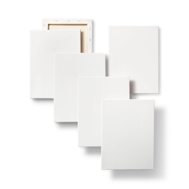 slide 2 of 3, 6pk 9"x12" Stretched Canvas White - Mondo Llama™, 6 ct