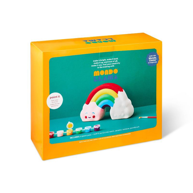 slide 3 of 4, Paint-Your-Own Ceramic Rainbow Kit - Mondo Llama™: Painting Kit for Kids, Includes Brush & Paint, Ages 8+, 1 ct
