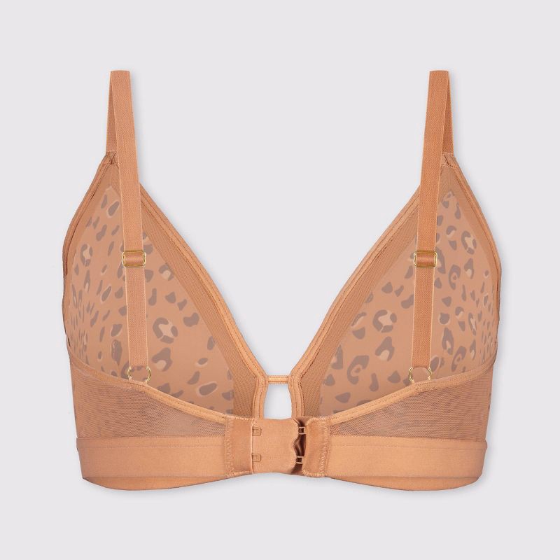 All.You.LIVELY All.You. LIVELY Women's Leopard Print Busty Mesh Trim  Bralette - Camel Size 3 1 ct