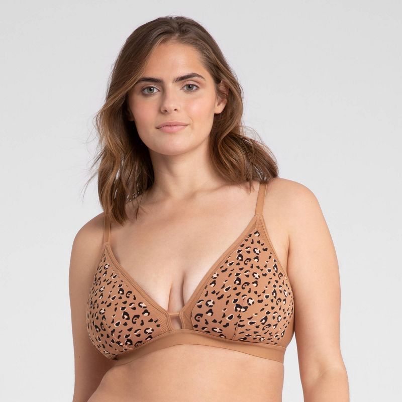 All.You.LIVELY All.You. LIVELY Women's Leopard Print Busty Mesh Trim  Bralette - Camel Size 3 1 ct
