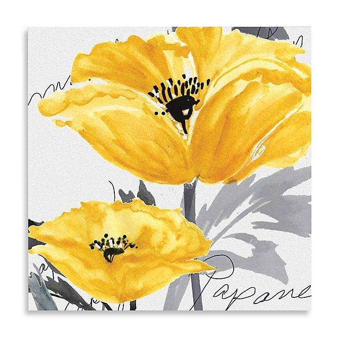 slide 1 of 1, Courtside Market Yellow Poppy I Canvas Wall Art, 1 ct