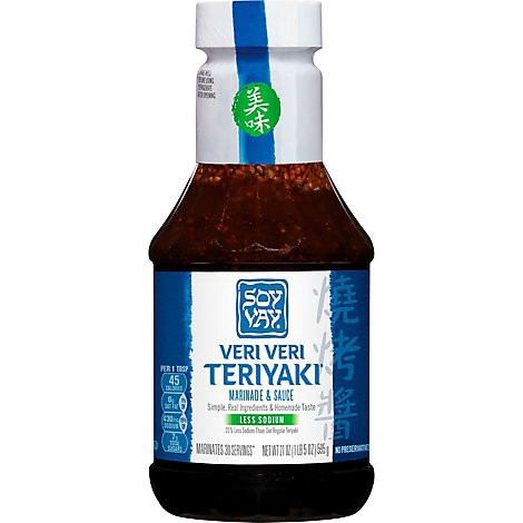 slide 1 of 1, Soy Vay Marinade & Sauce Veri Veri Teriyaki Less Sodium - 21 Oz, 21 oz