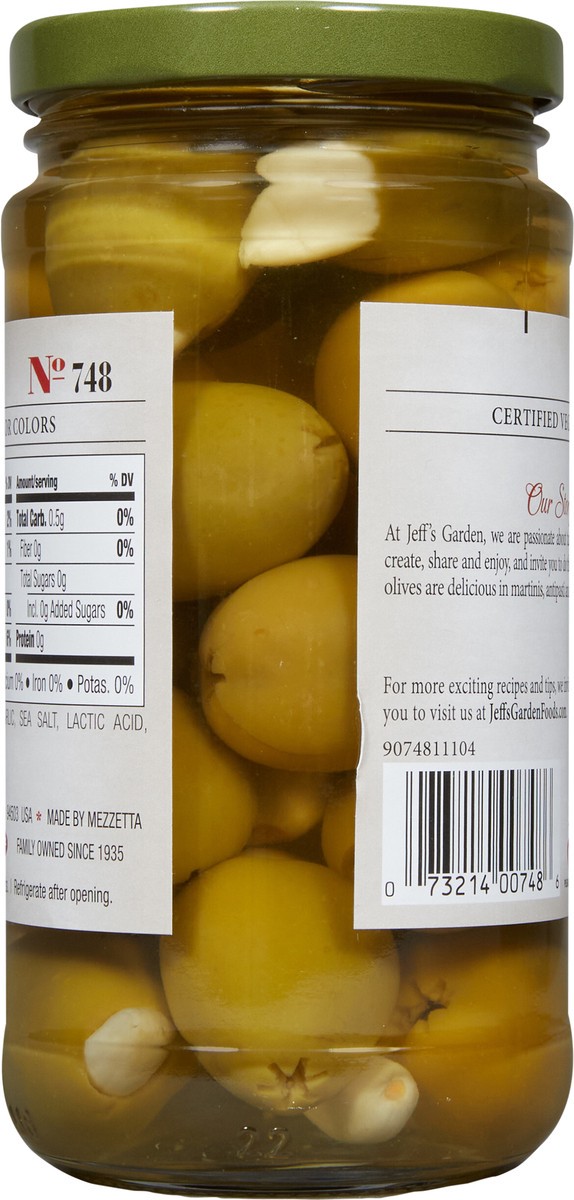 slide 5 of 9, Jeff's Garden Jeff's Naturals Garlic Stuffed Olives, 7.5 oz