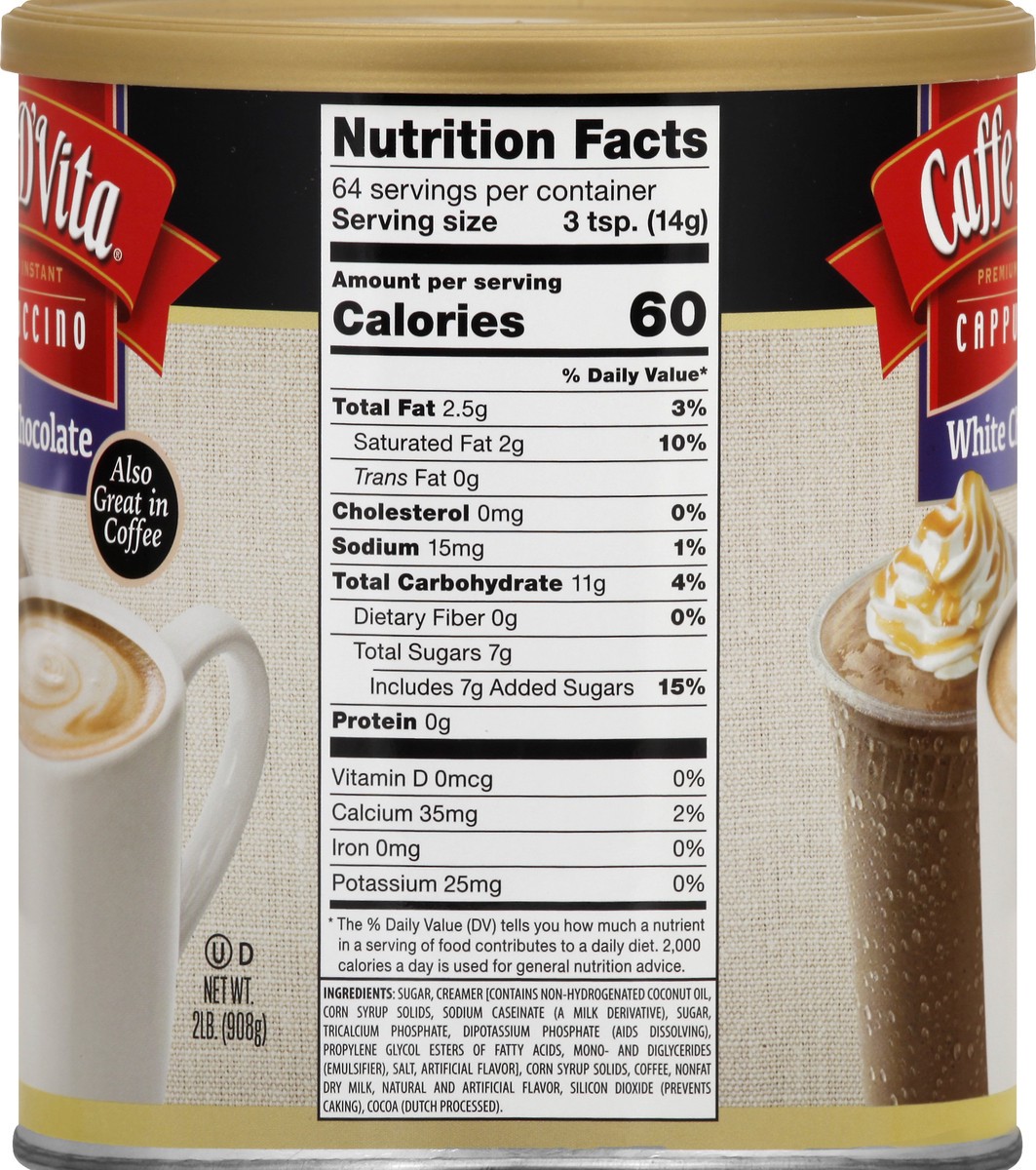 slide 7 of 10, Caffe D'Vita White Chocolate Mix - 2 lb, 2 lb