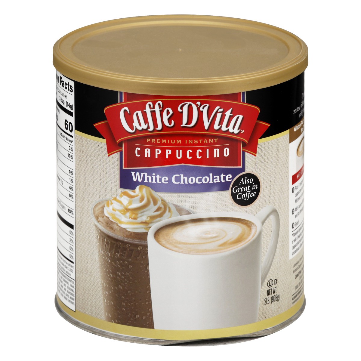 slide 1 of 10, Caffe D'Vita White Chocolate Mix - 2 lb, 2 lb