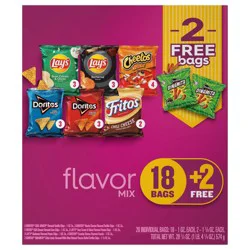 Frito-Lay Snacks Flavor Mix Variety 20 1/4 Oz, 20 Count