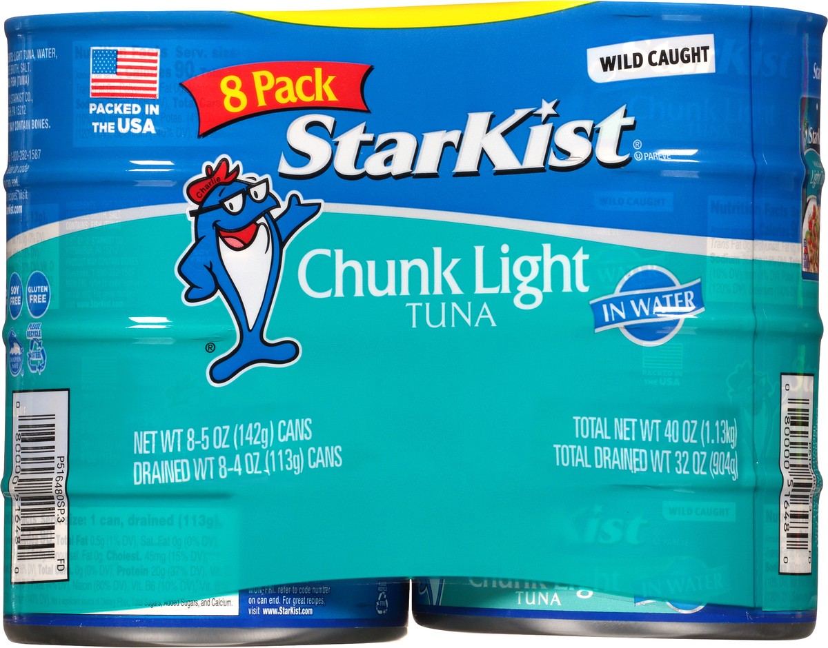 slide 1 of 9, Starkist Chunk Light Water, 8 ct; 5 oz