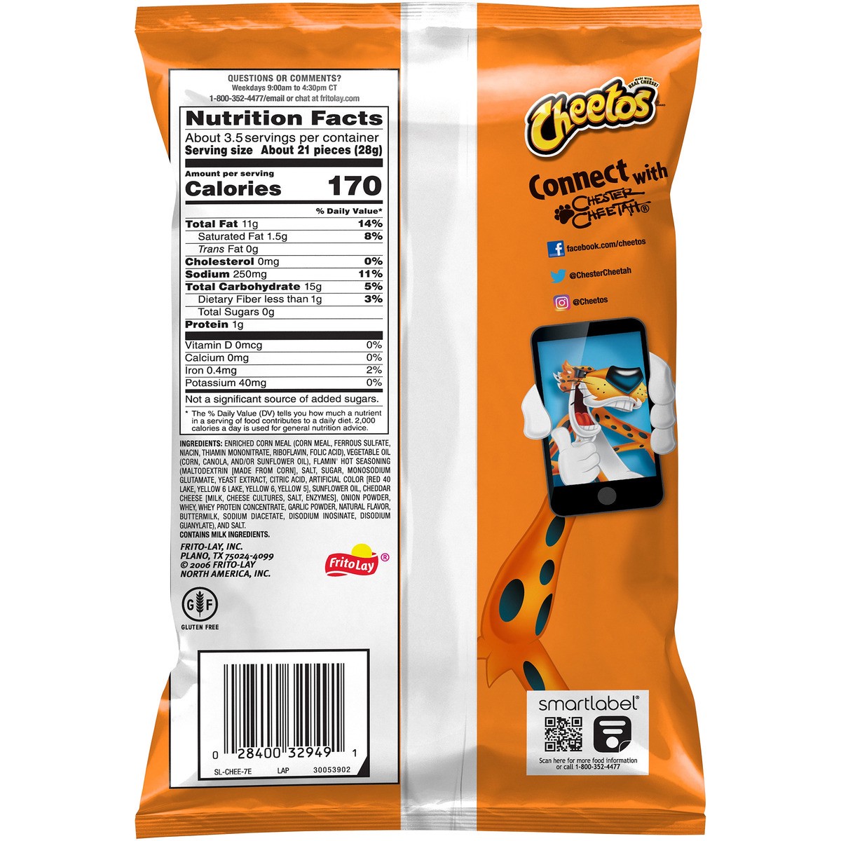slide 7 of 10, Cheetos Cheese Flavored Snacks, 3.25 oz