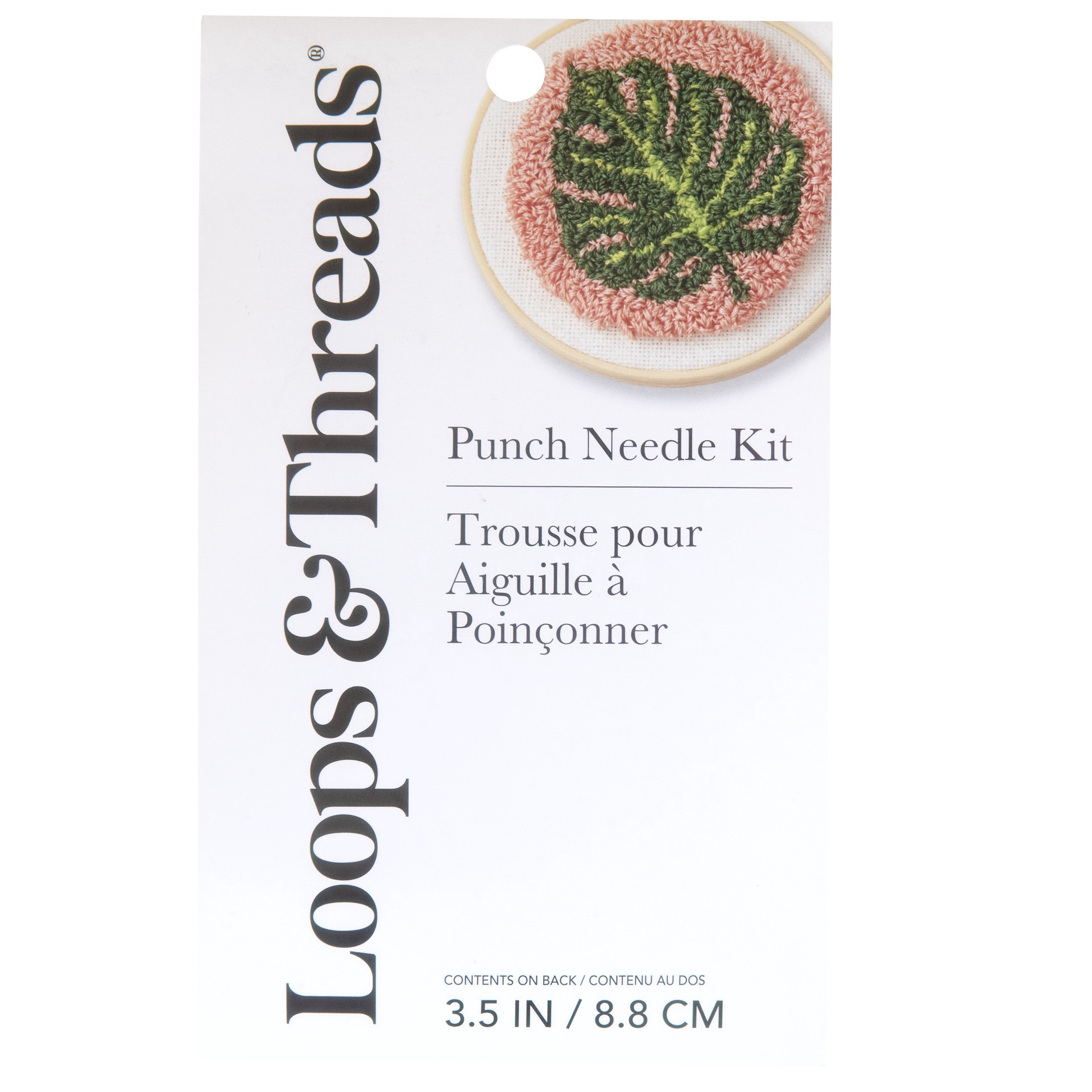 slide 2 of 4, Leaf Punch Needle Kit By Loops & Threads, 3.5 in x 3.5 in