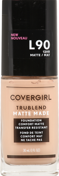 slide 1 of 1, Covergirl Foundation, Comfort Matte, Transfer Resistant, Classic Beige, L90, 30 ml